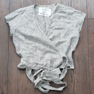 Notperfectlinen Madrid wrap top